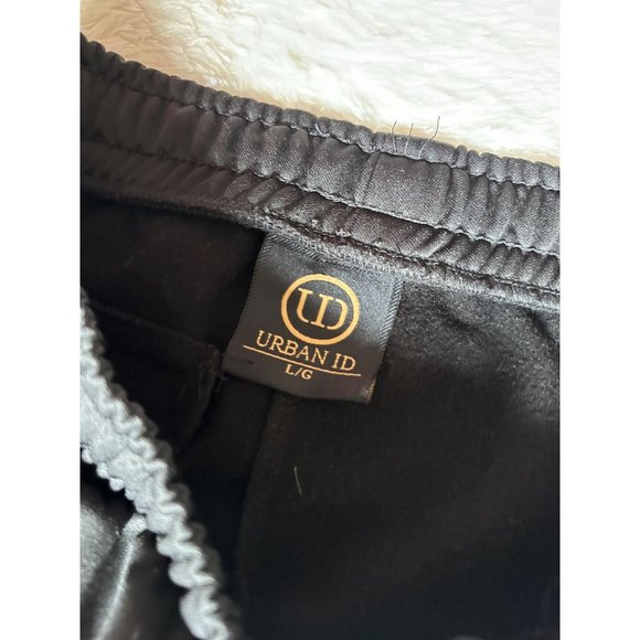 Urban ID designer black with red green striped workout pants L - Picture 3 of 5